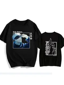 2026 New Jujutsu Kaisen Satoru Gojo Unisex T-shirt Summer Anime Print Loose Casual Men's Short Sleeved Top