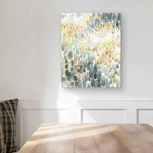 212 MAIN Abstract Aluminum Print Wall Art - 16x20 in., Minimalist Circle Cluster, Artistic Vibrant Decoration for Living Room Home Interiors