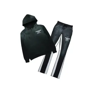 Damek Black/Grey Hoodie/Stacked Flare Track Set