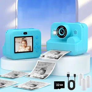 New Instant Print Camera, 16x Digital Zoom, HD Digital Camera with 32GB SD Card, Perfect Christmas and Birthday Gift