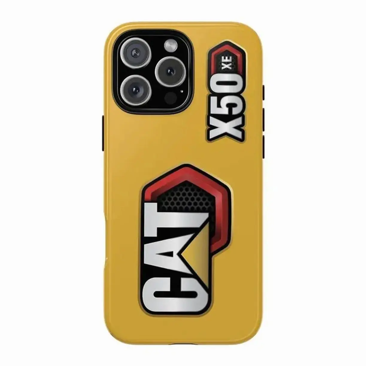 Caterpillar Logo Silicone Rubber Smartphone Casing, Protective Handheld Cellphone Accessory for iphone 7 8 XR XS XSM 11 12 13 14 15 16 17 Plus/Pro