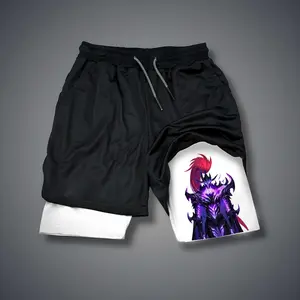 Solo Leveling  80s 90s summer men shorts for men jorts outfit men graphic shorts Double-layer sports shorts Comfortable short shorts summer