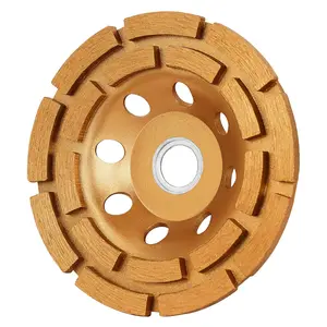 Durable 4 1/2 inch 18 Segments Diamond Concrete Grinding Wheel for Polishing Cleaning Stone Concrete Surface Removing Cement Thinset Granite Marble Rock