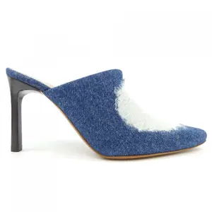 Pre-owned Loewe Denim Small Leather Goods RIPPED Sandals