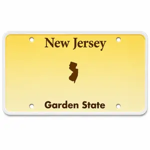 6"x12" Custom Aluminum License Plate | Lightweight & Durable | DIY Your Design | For Car/Truck/Decoration(New Jersey)