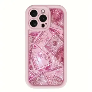 [Shockproof Case] Pink Shockproof Phone Case |       Made of TPU Material Featuring a Banknote Design for Apple iPhone 17 Pro Max Plus Air/16/15/14/13/12/11/XS/XR/X/7/8/Mini/Plus/Pro/Max SE 2020/2022 Gifts