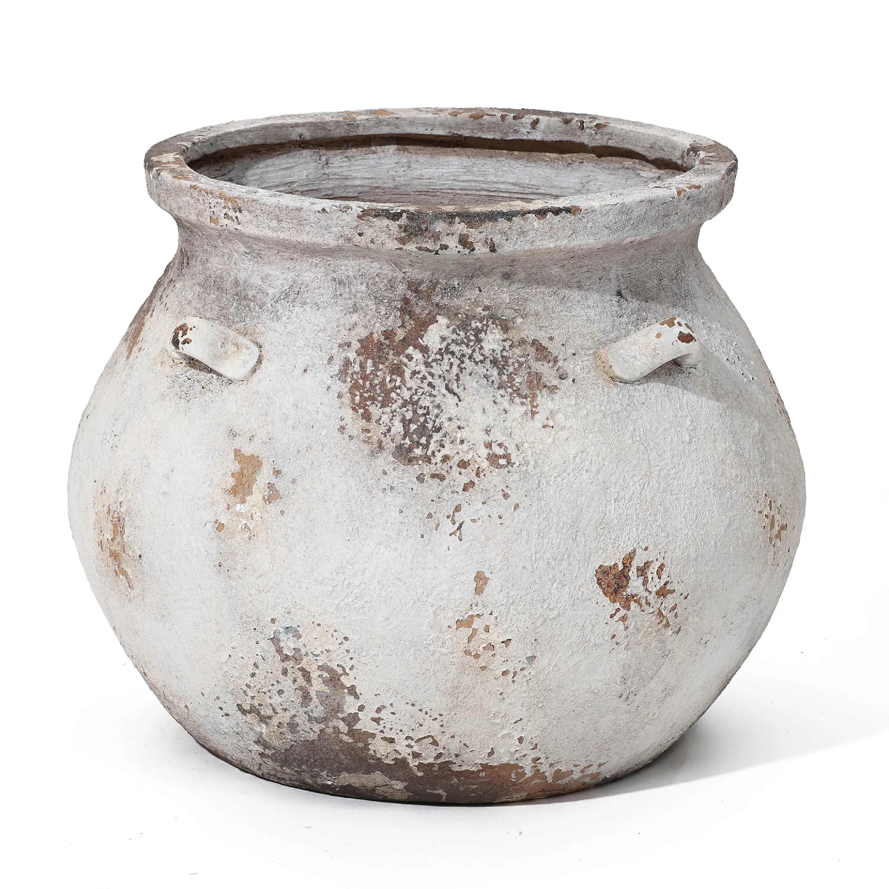 15" Cauldron MgO Planter, Off-White