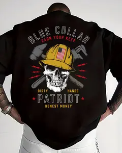 Construction Worker Patriot T-Shirt, Blue Collar Hard Hat Shirt, Dirty Hands Honest Money Tee, Skilled Trades Worker Shirt, Working Class American Pride Hoodie