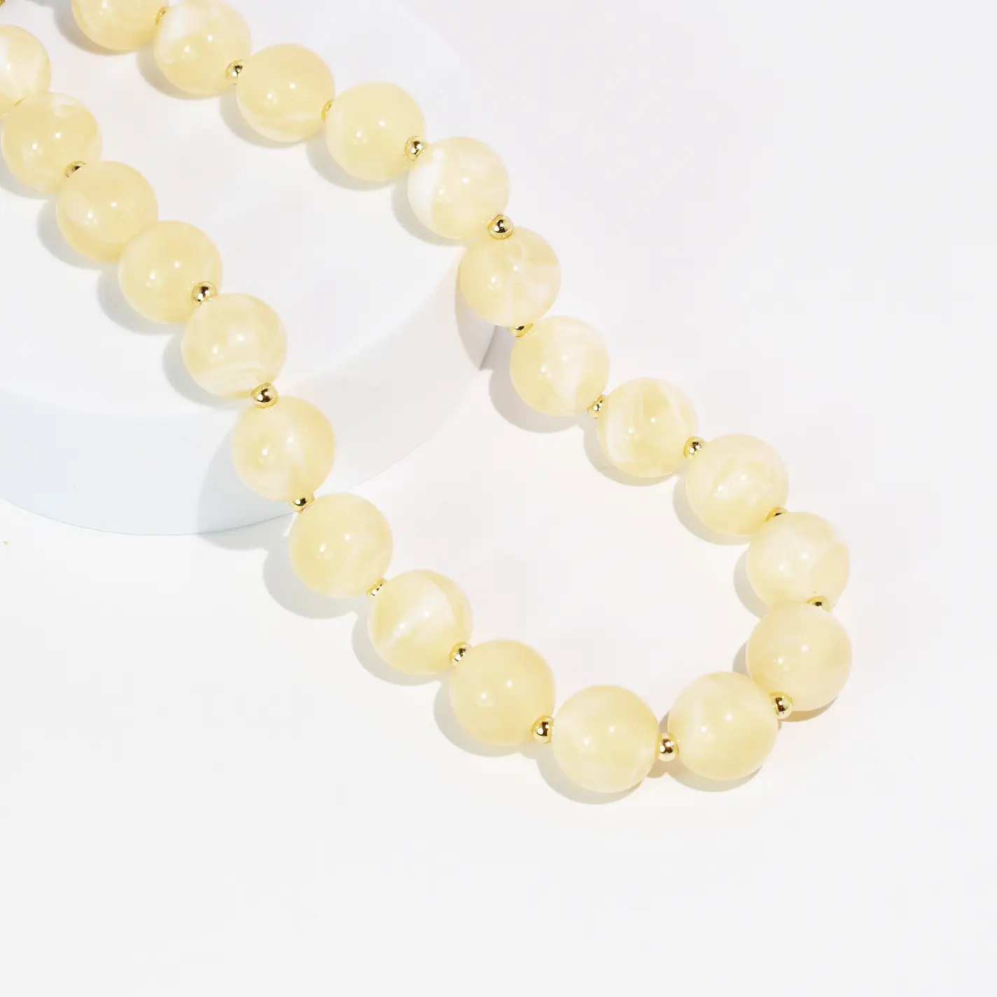 Summer Candy Beads Necklace - Buttercream