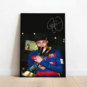 Neymar Jr  Poster, Soccer Wall Decor, Product without frame