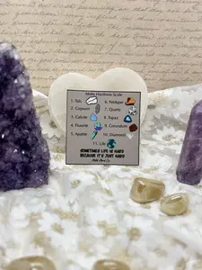 Sometimes Life is Hard Sticker | Mohs Hardness Scale Crystal Decal | Mental Health & Growth