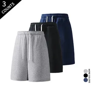 3-Pack Solid Color Shorts — Breathable Casual Shorts for All Seasons