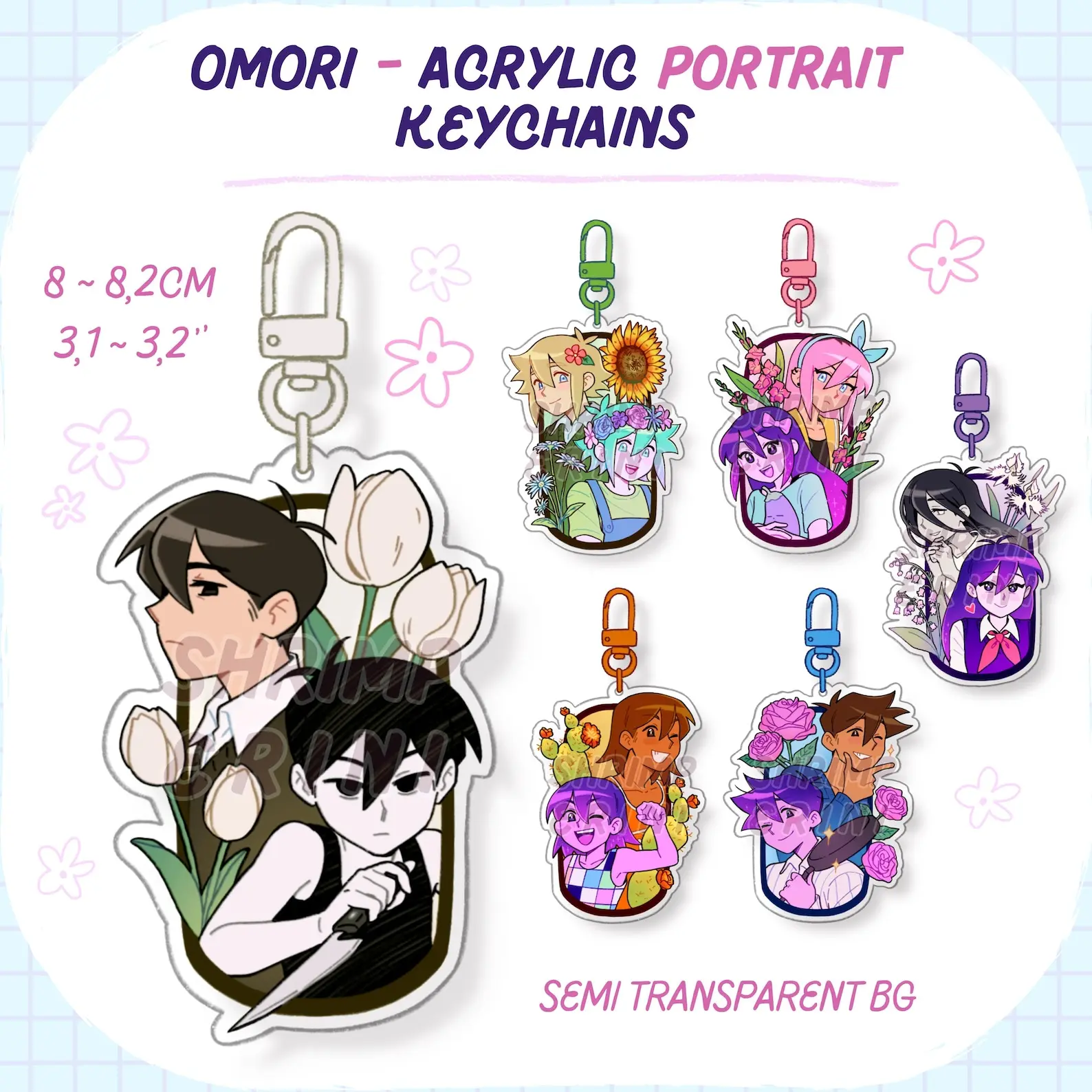 OMORI Acrylic Keychain, Great For Daily Use Or As Thoughtful Little Gifts For Your Friends And Yourself.