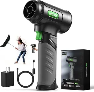 EasyWox Handheld Cordless Turbo Car Dryer，756W 1200G Turbo Air Blower for Drying Cars, Electric Leaf Blower for Patio/Lawn/Garage/Snow, 8×3000mAh Battery w/USB-C Fast Charging, Lightweight & Portable