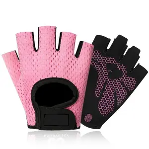 Weightlifting Gloves – Ultralight Non-Slip Fitness Gloves with Thick Padding & Wrist Support – Durable Training for Gym, Powerlifting, Pull-Ups & Strength Workouts | Pink, Medium