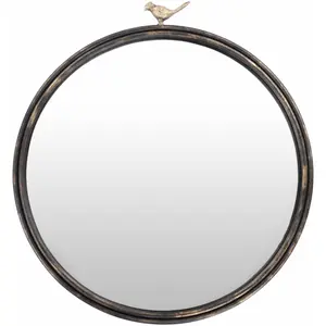 Loughlinstown Gold Frame Round Mirror