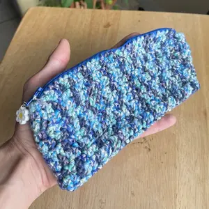Colorful Crochet Zip Up Pouch for Everyday Use