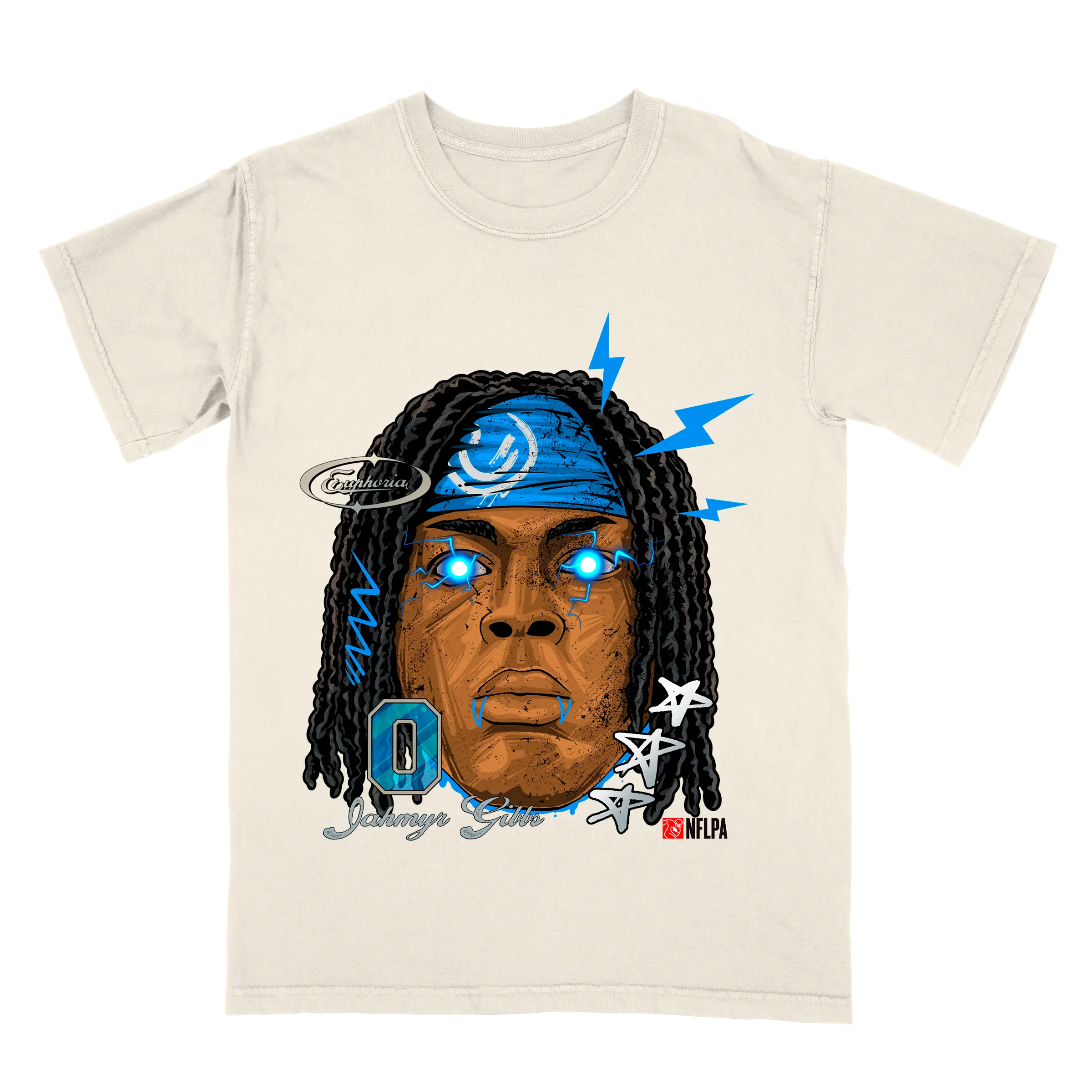 Jahmyr Gibbs Fat Head Limited Edition Player Graphic T-Shirt