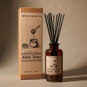 Amber Honey - Reed Diffuser 4oz - Tonka, Oud