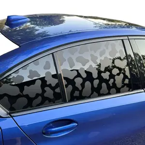 Cow Print Design Decal Sticker 2 Pack Matte Black Finish Graphic Decal for Car Decor High-Quality Vinyl Weather-Resistant Easy Installation