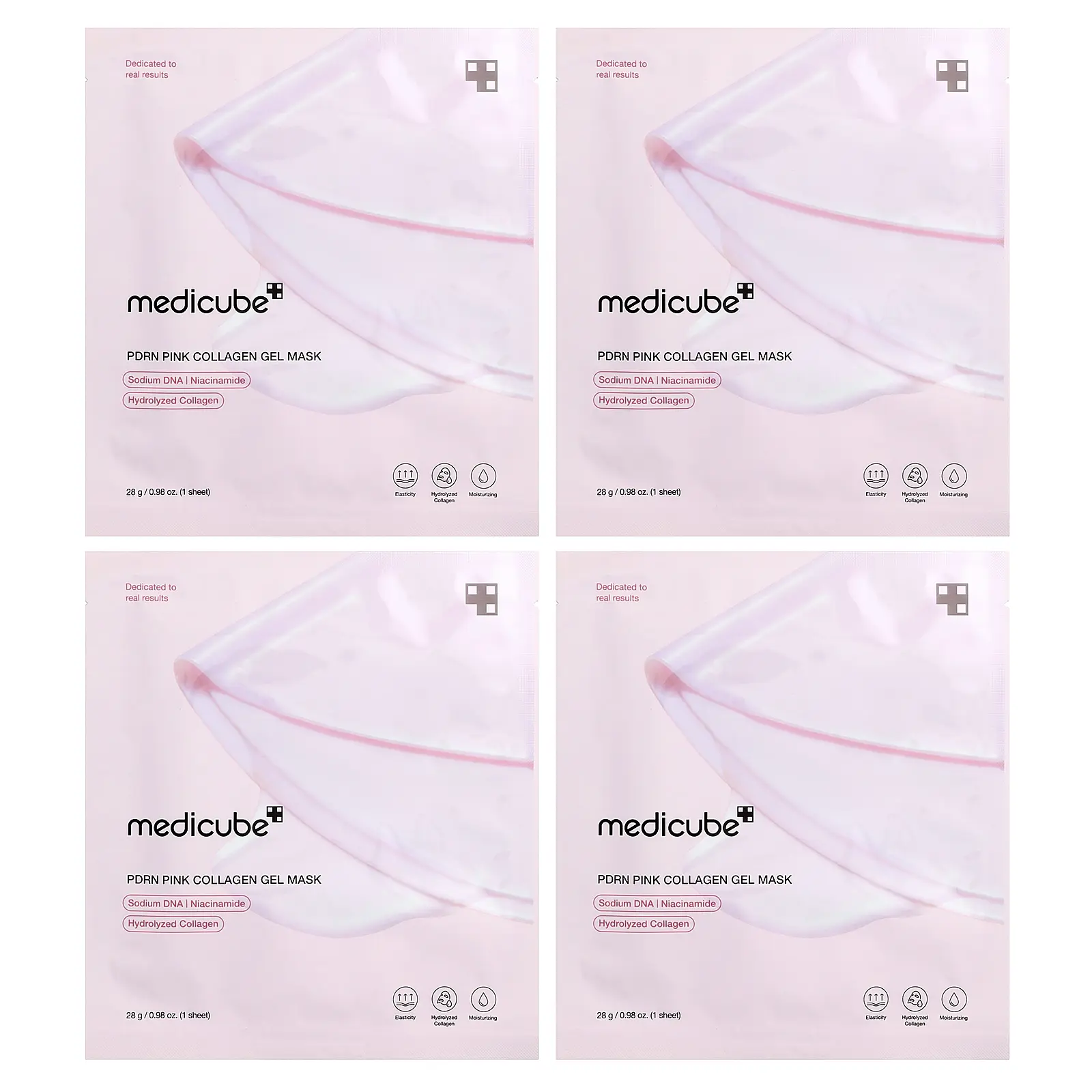 Medicube PDRN Pink Collagen Gel Beauty Mask , 4 Sheets, 0.98 oz (28 g) Each