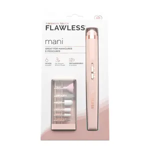 Finishing Touch Flawless Salon Nails Kit Electronic Nail File & Full Manicure Pedicure Tool with 6 Heads for Great Manicures & Pedicures