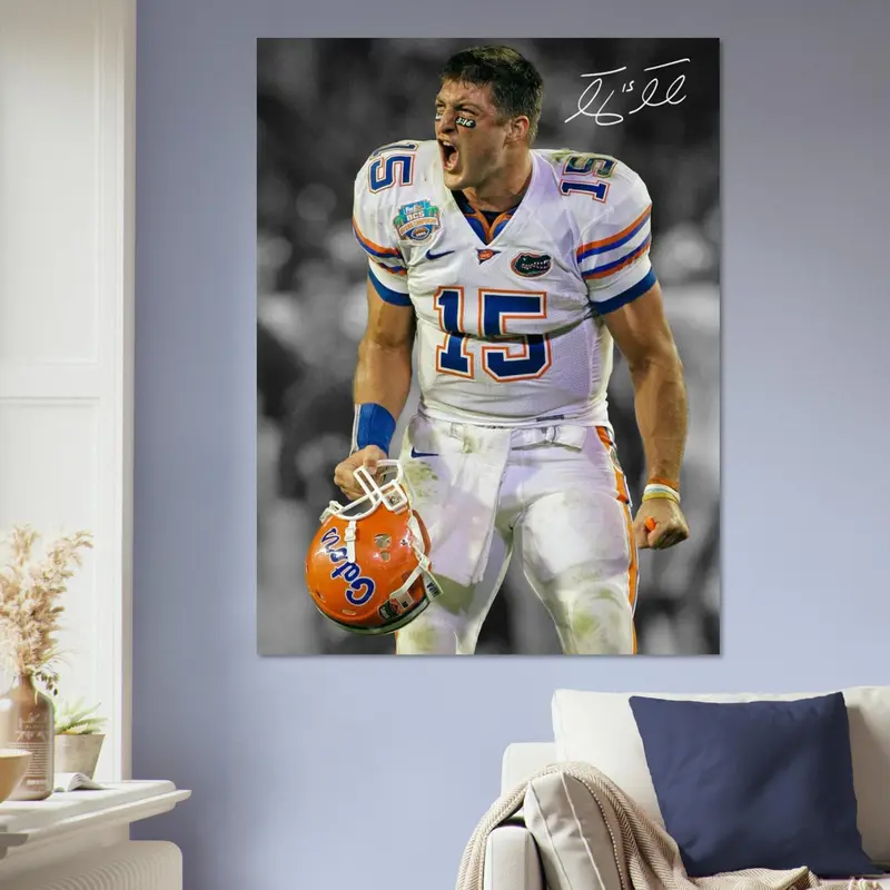 Tim Tebow Florida Gators Poster, Heisman Winner Wall Art