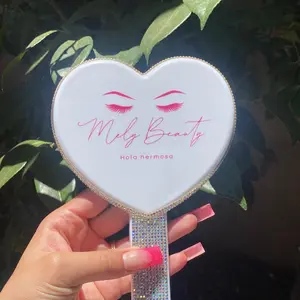 Hola Hermosa Heart Hand Mirror