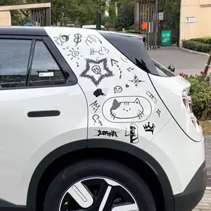 Waterproof Graffiti Sticker Set for Car Motorcycle Decoration Durable Vinyl Stickers with Cool Line Designs for Auto Bike Laptop Personalization