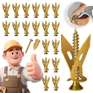 200Pcs Self-Drilling Drywall Anchors with Screws Kit, Metal Expansion Bolts for Plasterboard, No Pre-Drilling Required, 100Lbs Load Capacity, for TVs, Shelves, Picture Frames, Drywall Anchor Repair Tool for Wet Repair, Ideal for Garden Statues.