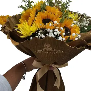 May Crazy Bloom Flower SHOP Sunflower Wrapped Decorative Ornaments for Miami Delivery - Popular and Well-Liked Sunflower Bouquet