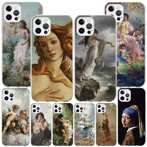 Paint Art Renaissance Phone Case For iPhone 16 Pro Max 15 + 14 Plus 11 12 13 Mini Xs X XR 7 8 SE Personalized Gift Print Cover