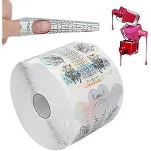 Self-Adhesive Nail Gel Forms for Nail Art - Customizable Length Stickers for Extensions - Professional Quality Nail Extension Designs - Suitable for Salons or DIY Use