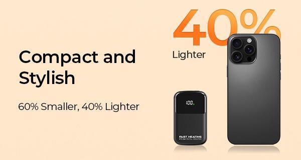 Hand Warmer Rechargeable 2 Pack, 4 Heat Settings, Portable hand warmer, Light Sleek Design, Winter Gift for Hot Spots - Heater