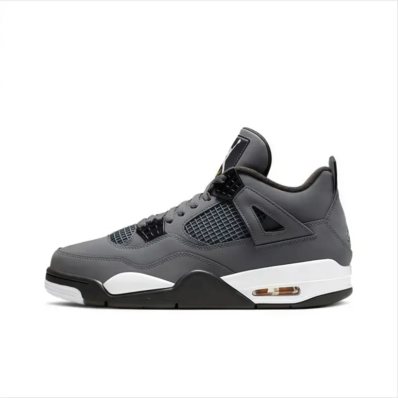 Unisex Dark Grey Suede Mid Top Skate Sneakers with White Accents, Classic Retro Streetwear Shoes, Breathable Mesh Upper, All Day Walking Comfort, Trendy Daily Footwear, Original Shoe Box Included