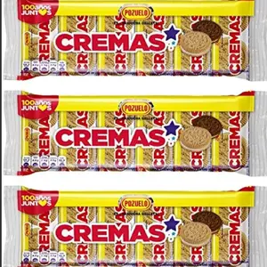 3 paquets  Cremas Star Cookies - Producto de Guatemala- Pozuelo (265g)