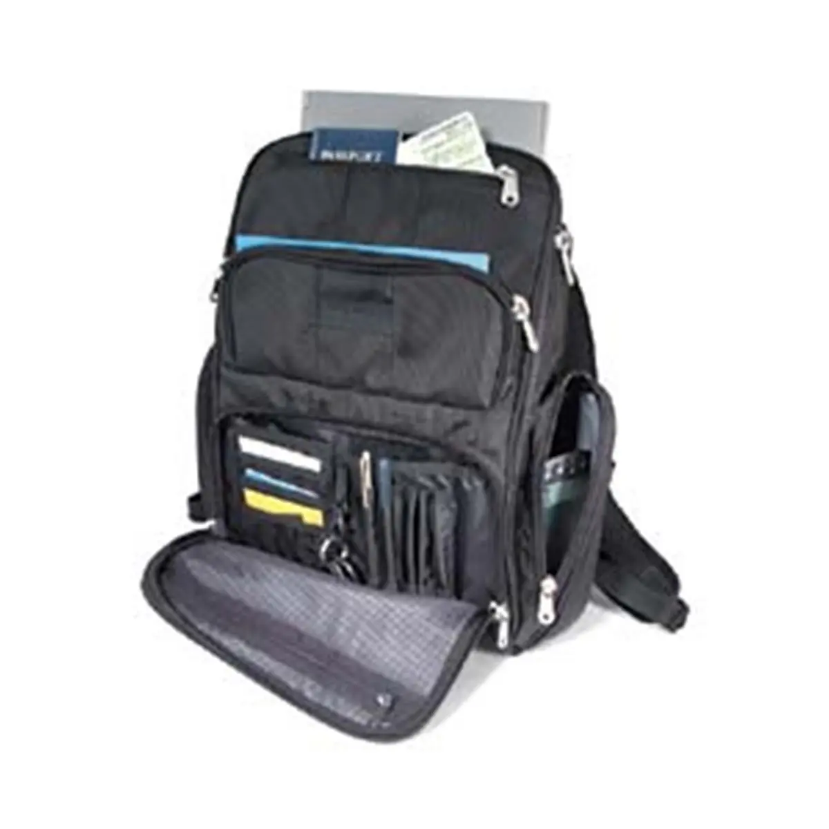 Kensington Contour Black Business Backpack - College Laptop Backpack, Ballistic Nylon, Ergonomic Support Panel, Adjustable Lumbar Support, Computer-Safe, Functional Storage Car Interior Decoration Accessory
