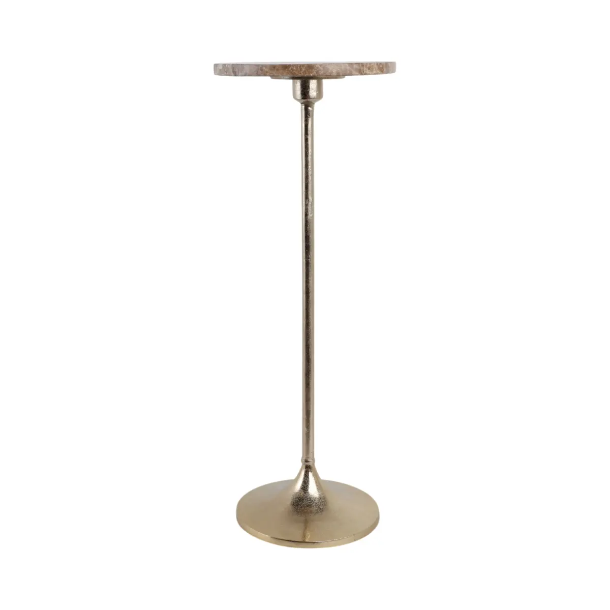 Sagebrook Home 21515-02 27 x 10 in. Marble Top Drink Table, Tan & Gold
