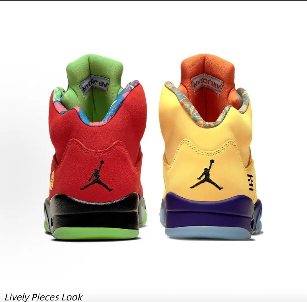 Unisex Asymmetric Mismatch Two-Tone Mid Top Basketball Sneakers Red Yellow Split Upper Multi Contrast Green Purple Rubber Sole Breathable Lining Shock Absorbing Fashion Athletic Trainers Trendy Color Block Street Sport Footwear For Men Women