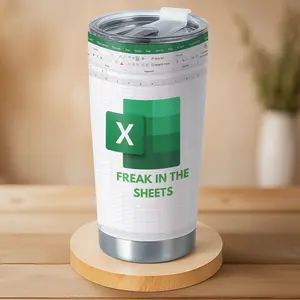 Funny Accountant Gift - "Freak In The Sheets" Spreadsheet Design - 20oz Tumbler for CPA Data Nerd,Tax Season Survival Mug, CPA Graduation Gift, Bookkeeper Appreciation, Data Analyst Present