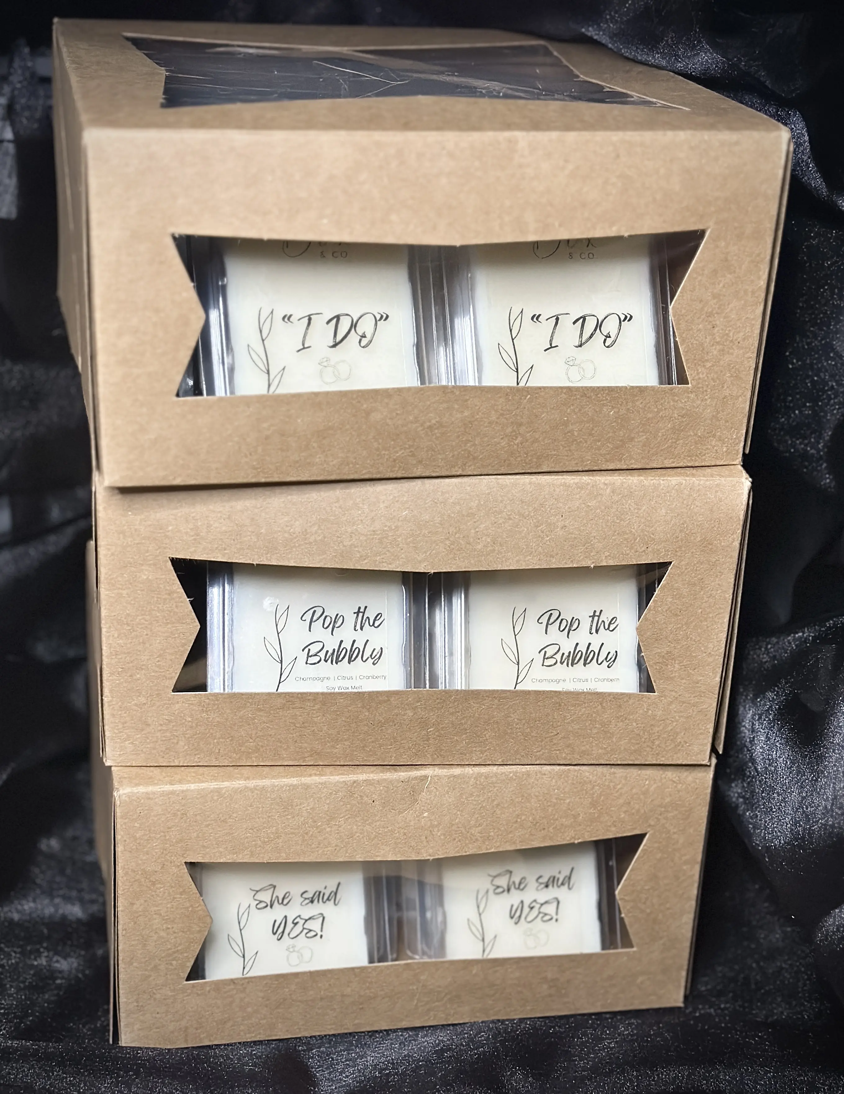 Soy Wax Melts/Tarts - 3oz Wax Melt Bridal Shower Favors - 35 Hours Burn Time - Non-Toxic Wax with Fragrance - Choose Your Favors - Party Favors