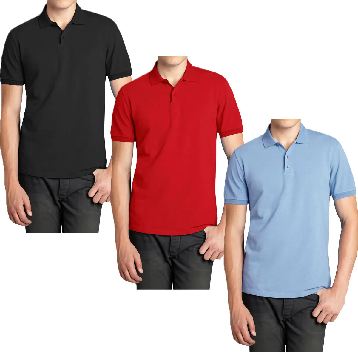 Black-Red-Light Blue