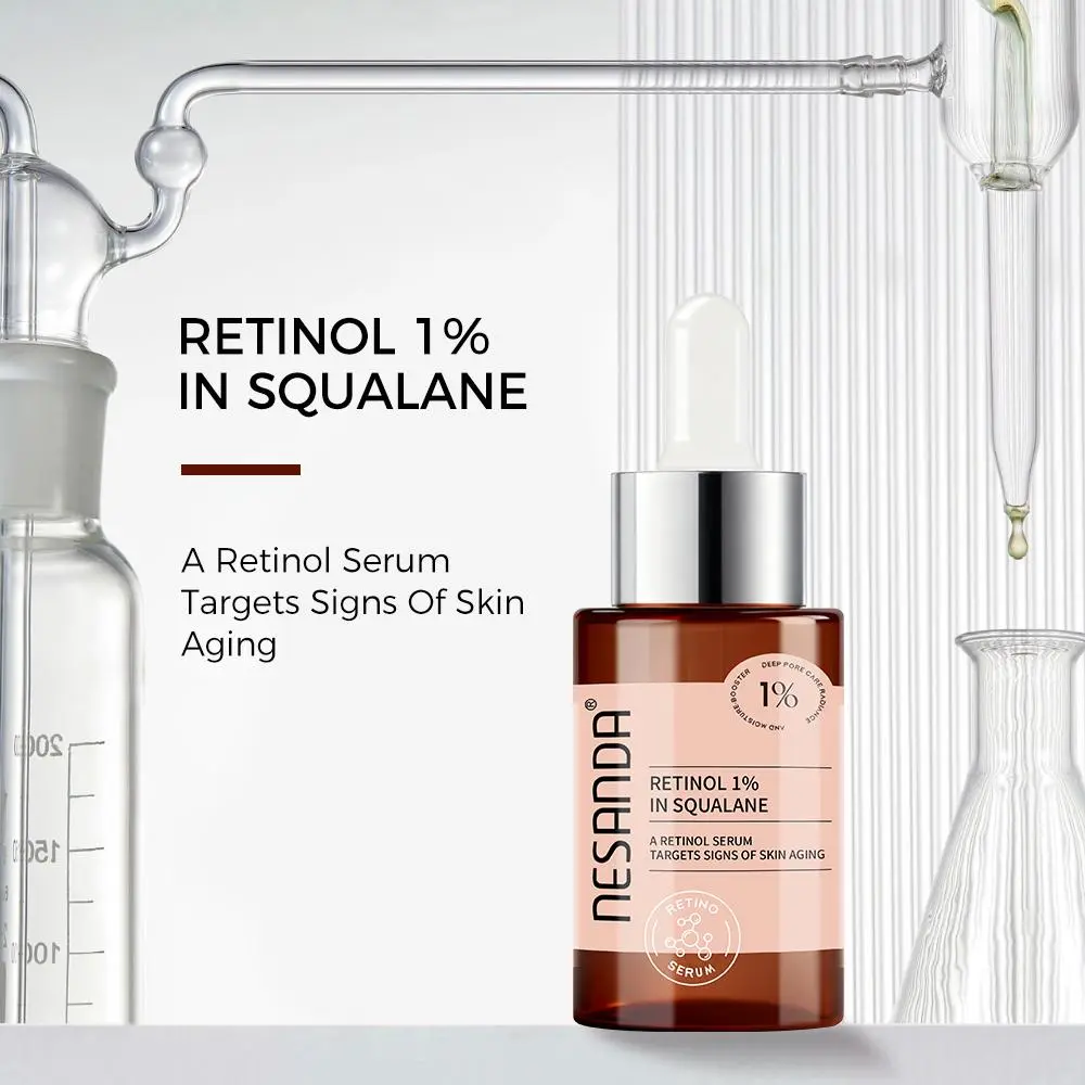 High-Strength Retinol 1% in Squalane Serum - Anti-Aging & Fine Lines Smoothing Face Serum, Professional Night Skin Care Treatment for Glow (30ml)