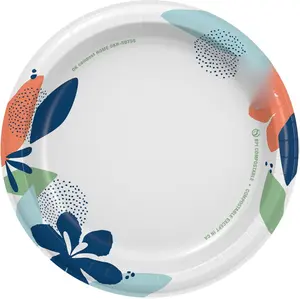 Medium Paper Plates, 8.5 Inch, 90 Count, 2X Stronger*, Microwave-Safe, Soak-Proof, Cut Resistant, Disposable Plates For Everyday Breakfast, Lunch, & Dinner Meals
