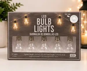 LED Bulb String Lights – Decorative Warm White Light Set