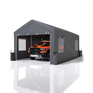 Heavy Duty Portable Carport Garage – 20x10x11 ft Outdoor Storage Shelter with Canopy Roof, Reinforced Frame, Roll-Up Windows, Dual Doors, for Cars, Trucks, Boats, Parties