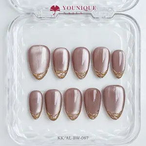 Younique Nails | 10PCS 100% Handmade Press-On Nails | Reusable Colorful Art acrylic stylish 3D