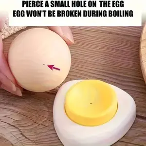 1pc Cute Magnetic Design Egg Piercer and Peeler for Boiled and Raw Eggs Safe Egg Opening Tool Perfect for Ramadan Halloween and Christmas Kitchen Gadget Utensils Egg Piercing Accessory Egg Cracking Prevention Prevents Egg Cracking