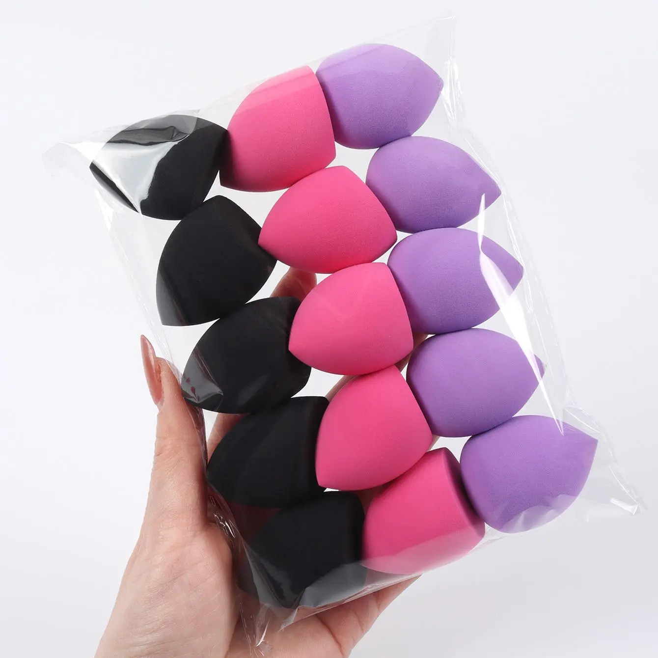 Mixed Color Makeup Sponge (15pcs/set), Blending Beauty Sponge, Dry & Wet Use Makeup Sponges, Professional Cosmetics Makeup Tools for Women & Girls, Makeup Sponges for Foundation, Beauty Blenders