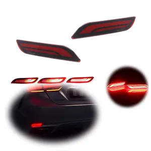 2pcs Pair Red Rear Reflector Tail Brake Turn Signal Lamps Lights For Toyota Camry 2018 2019 2020 2021 2022, Replace OEM TO1185110 TO1185110 81910-06070 81920-06060 8191006070 8192006060 17-5771-00-1 17-5772-00-1
